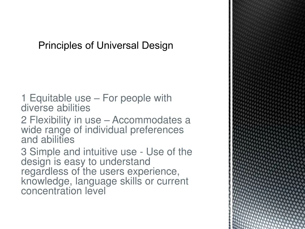 principles of universal design
