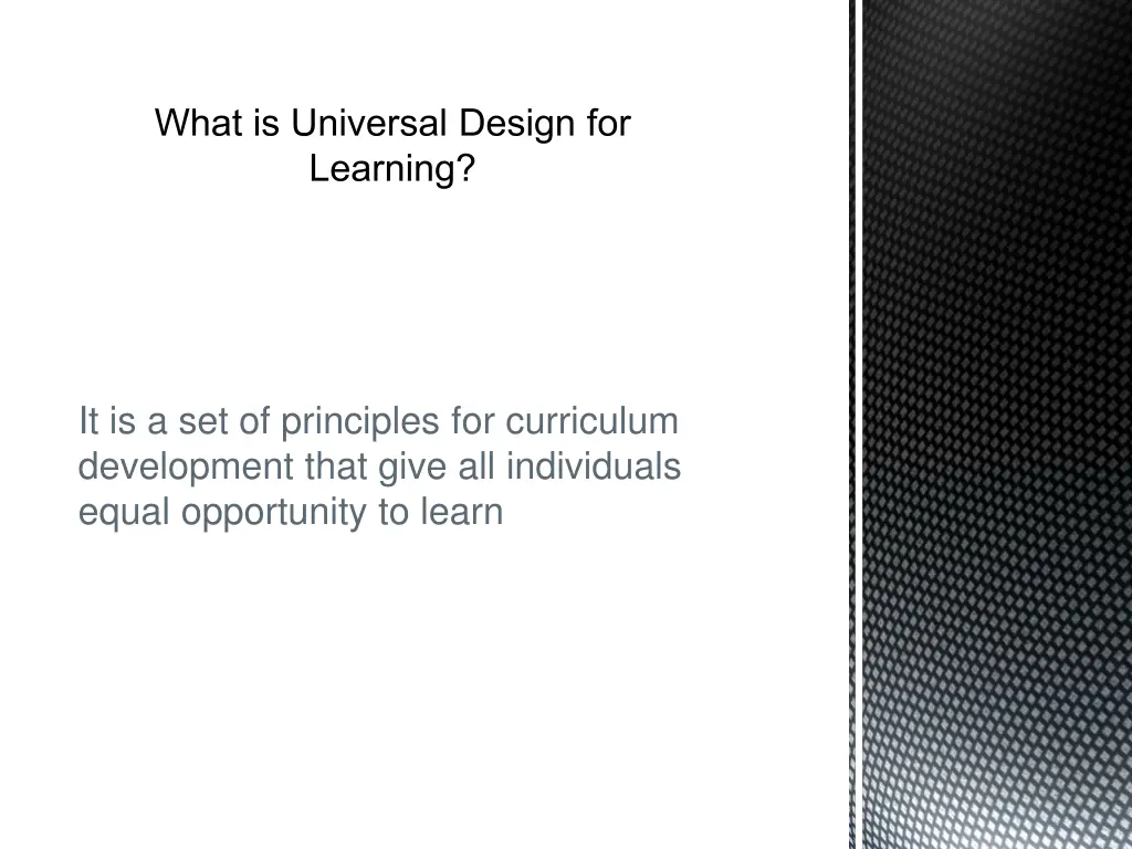 what is universal design for learning