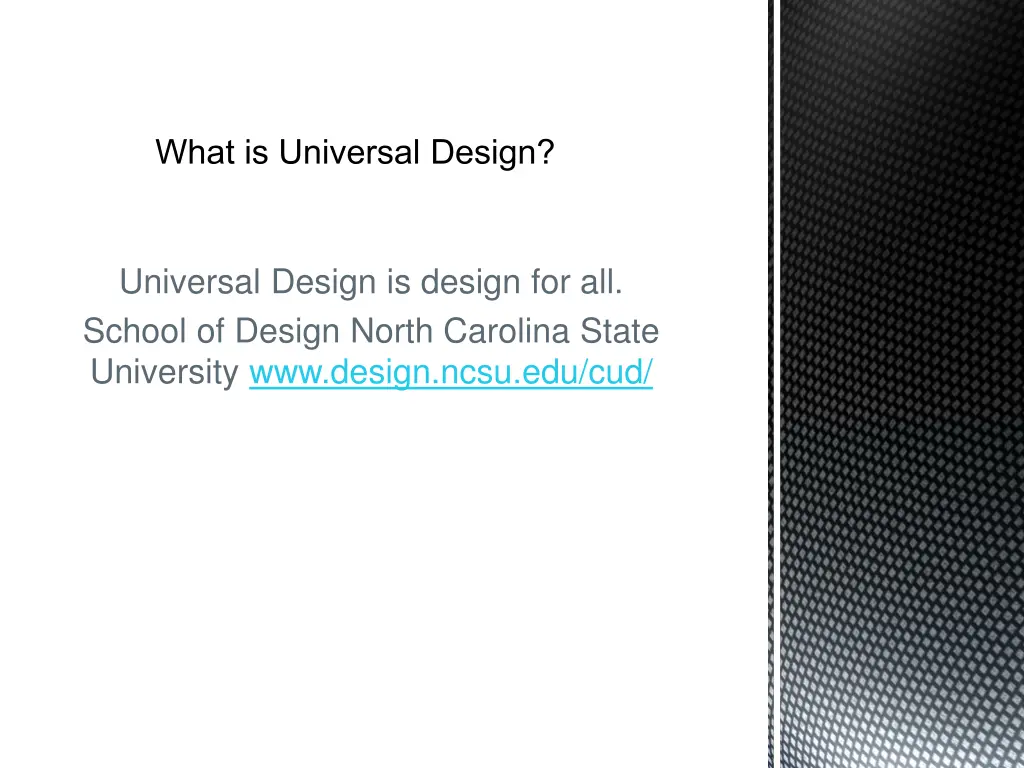 what is universal design