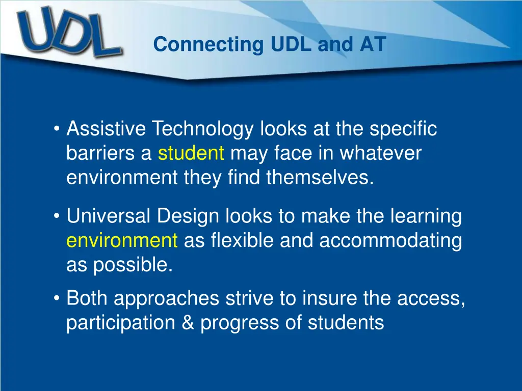 connecting udl and at 1