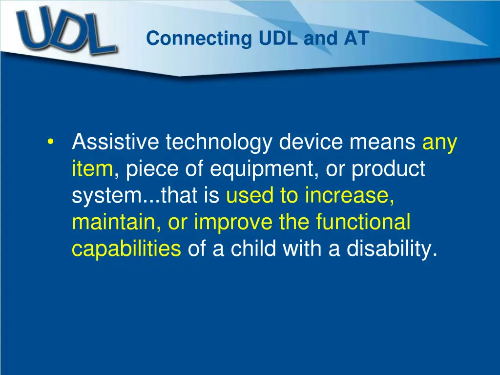 connecting udl and at