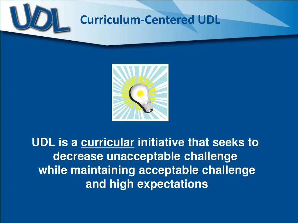 curriculum centered udl