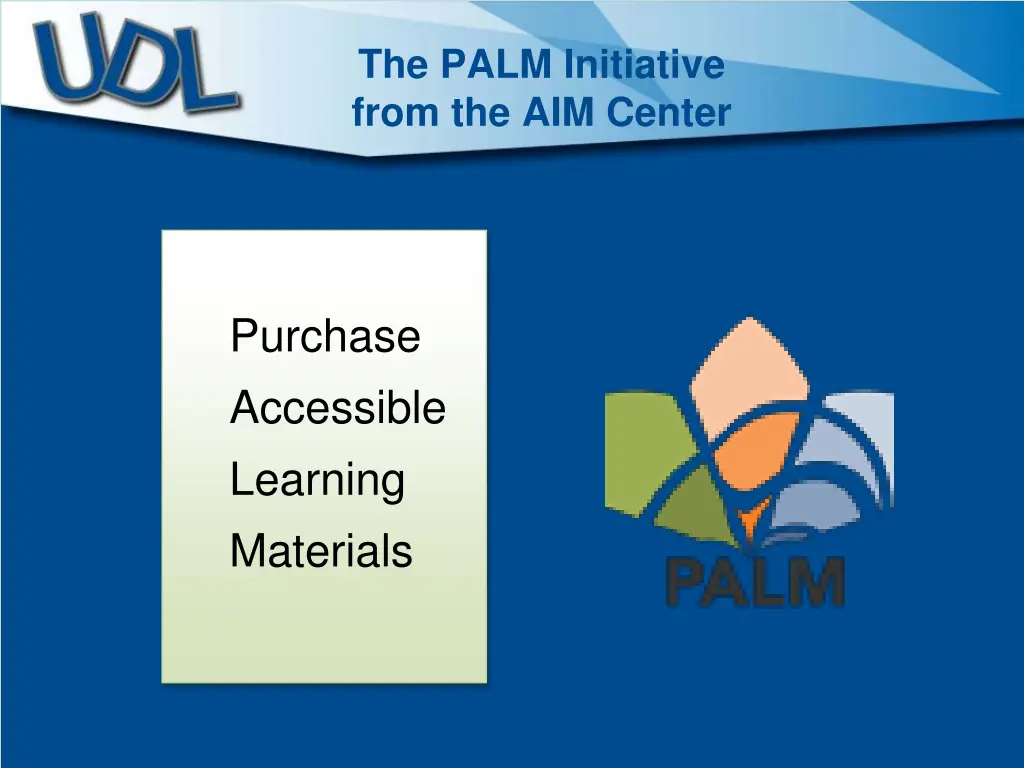 the palm initiative from the aim center