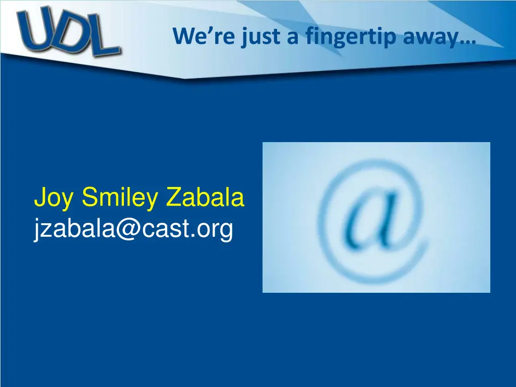 we re just a fingertip away