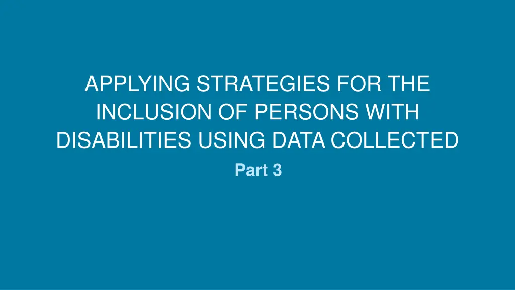 applying strategies for the inclusion of persons