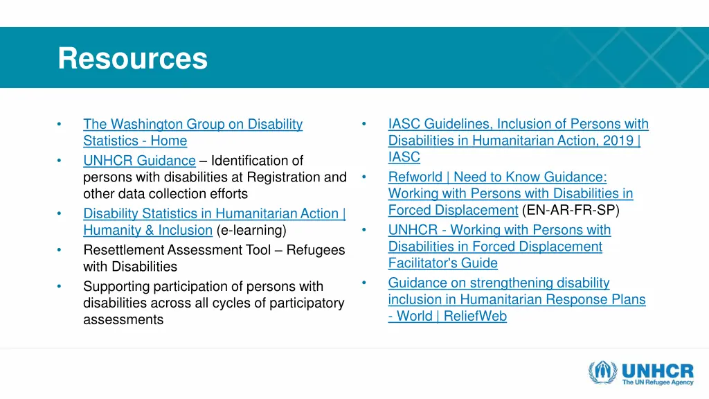 resources