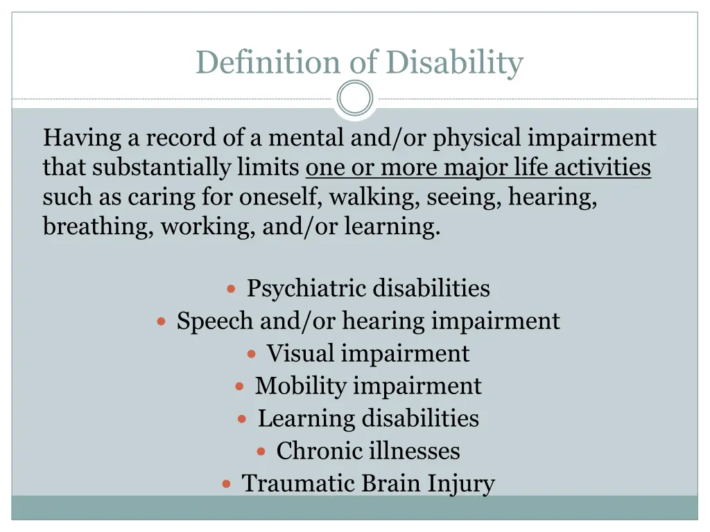 definition of disability