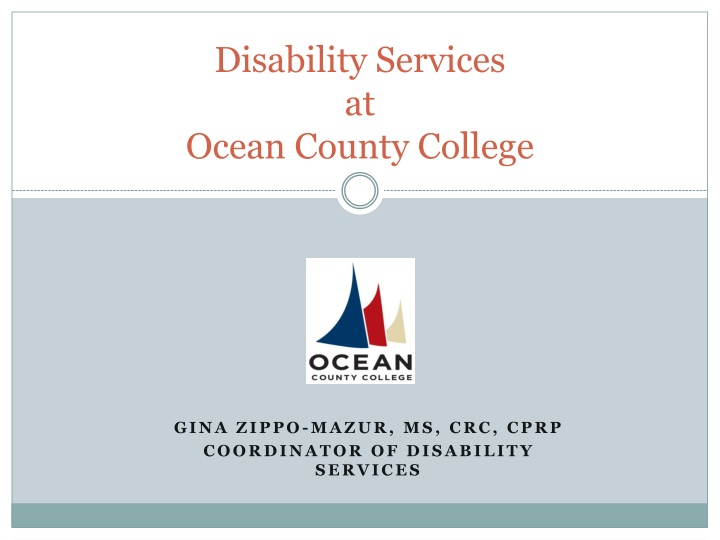 disability services at ocean county college
