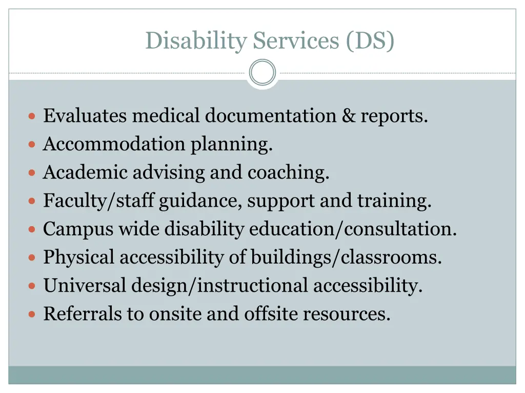 disability services ds