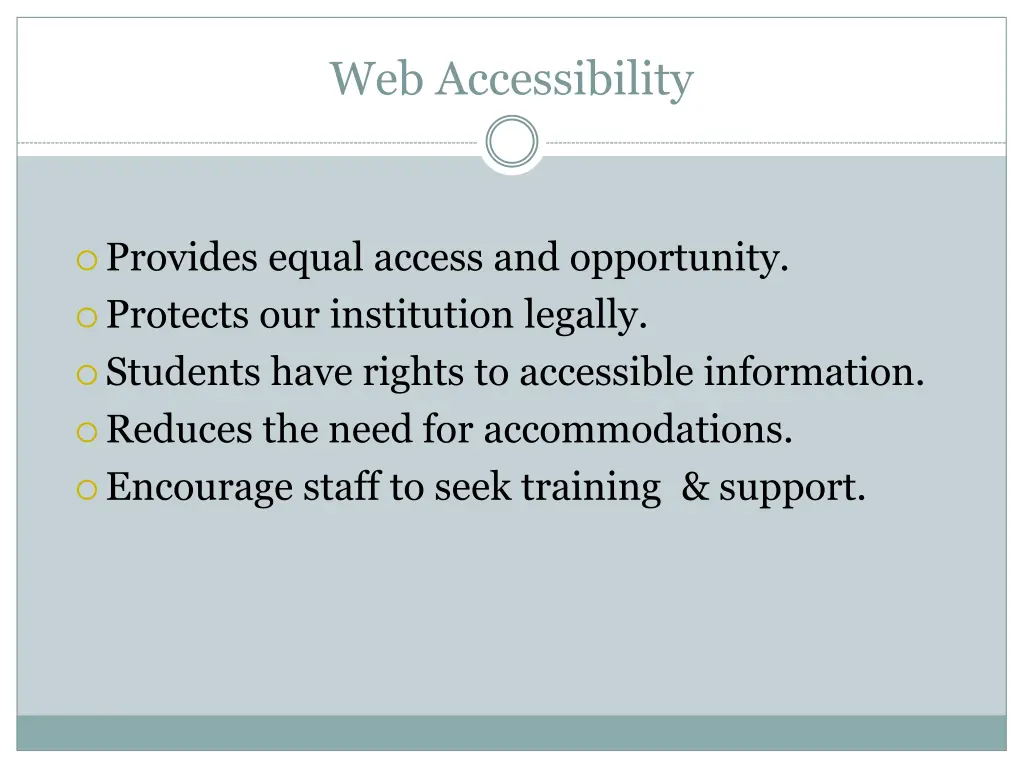 web accessibility