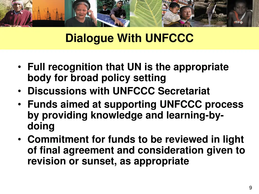dialogue with unfccc