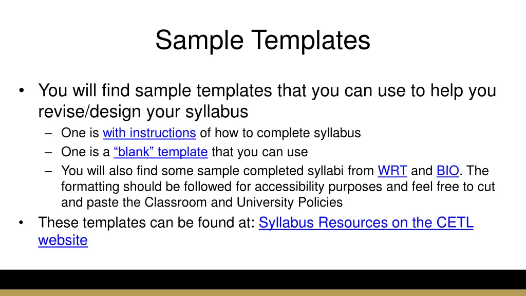 sample templates