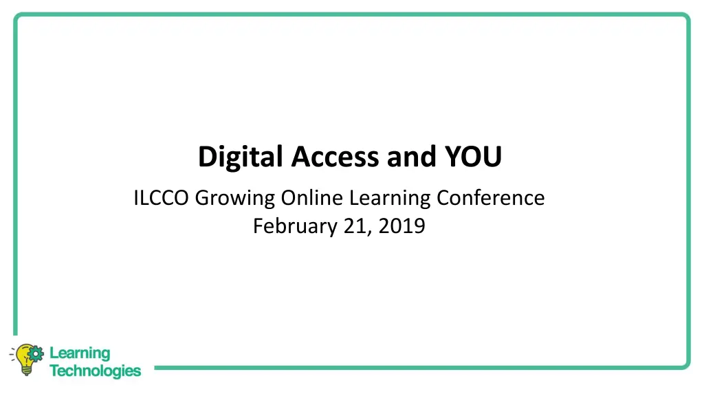 digital access and you
