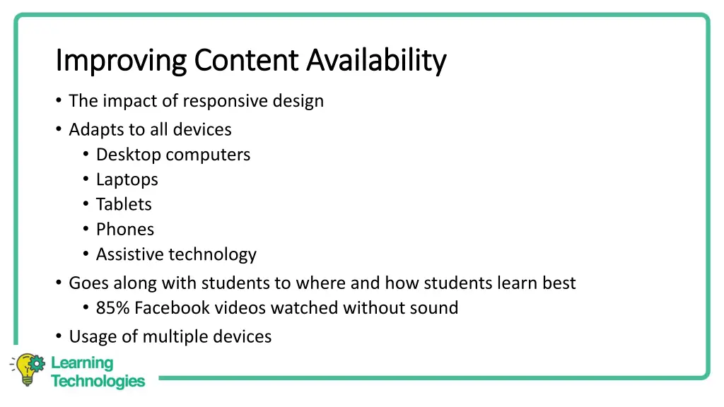 improving content availability improving content