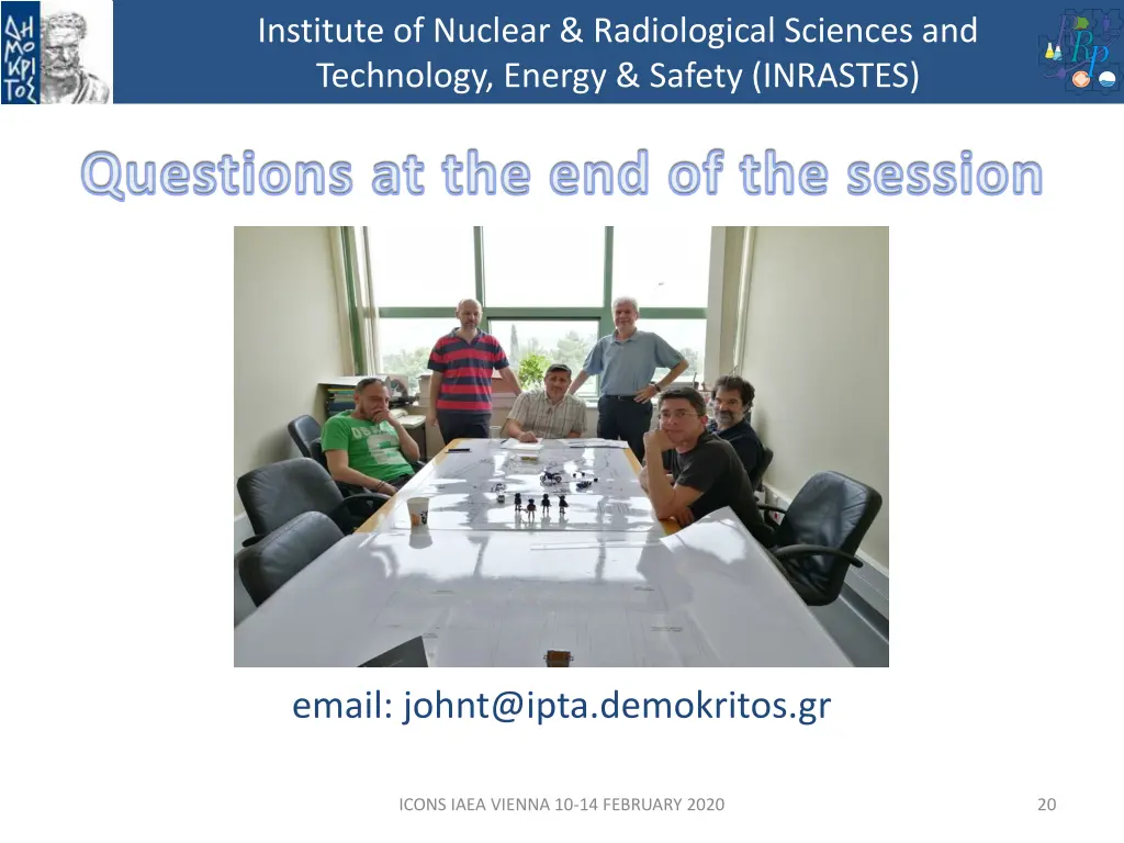 institute of nuclear radiological sciences 19