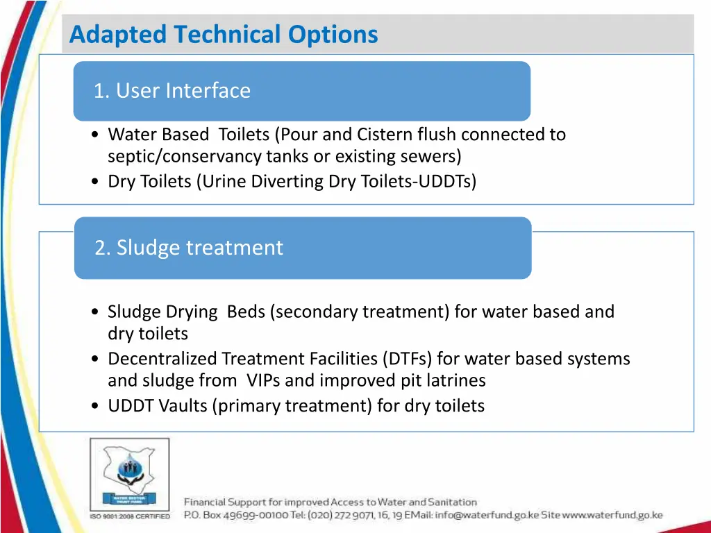 adapted technical options