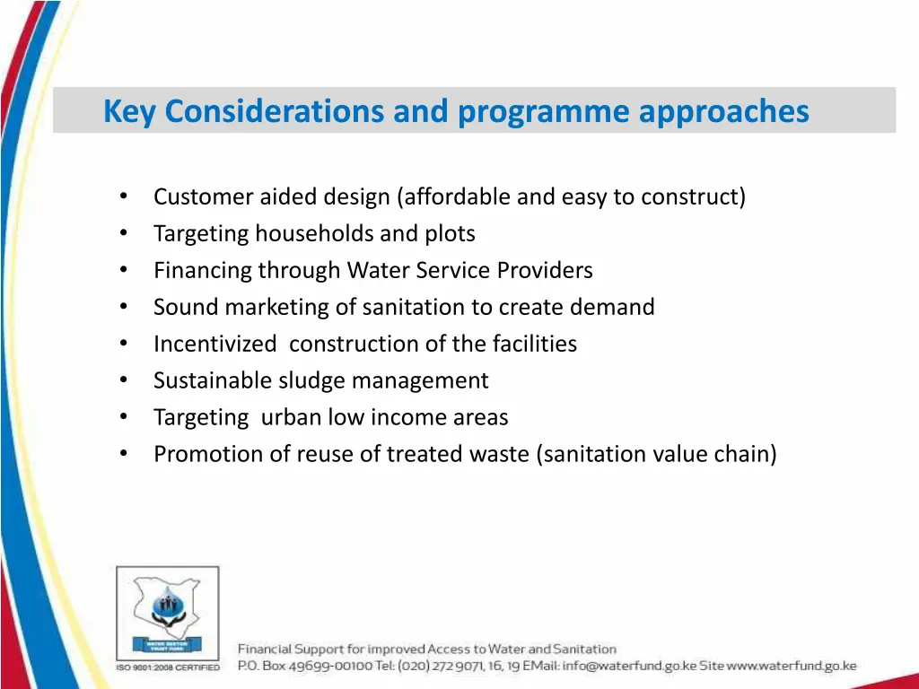 key considerations and programme approaches