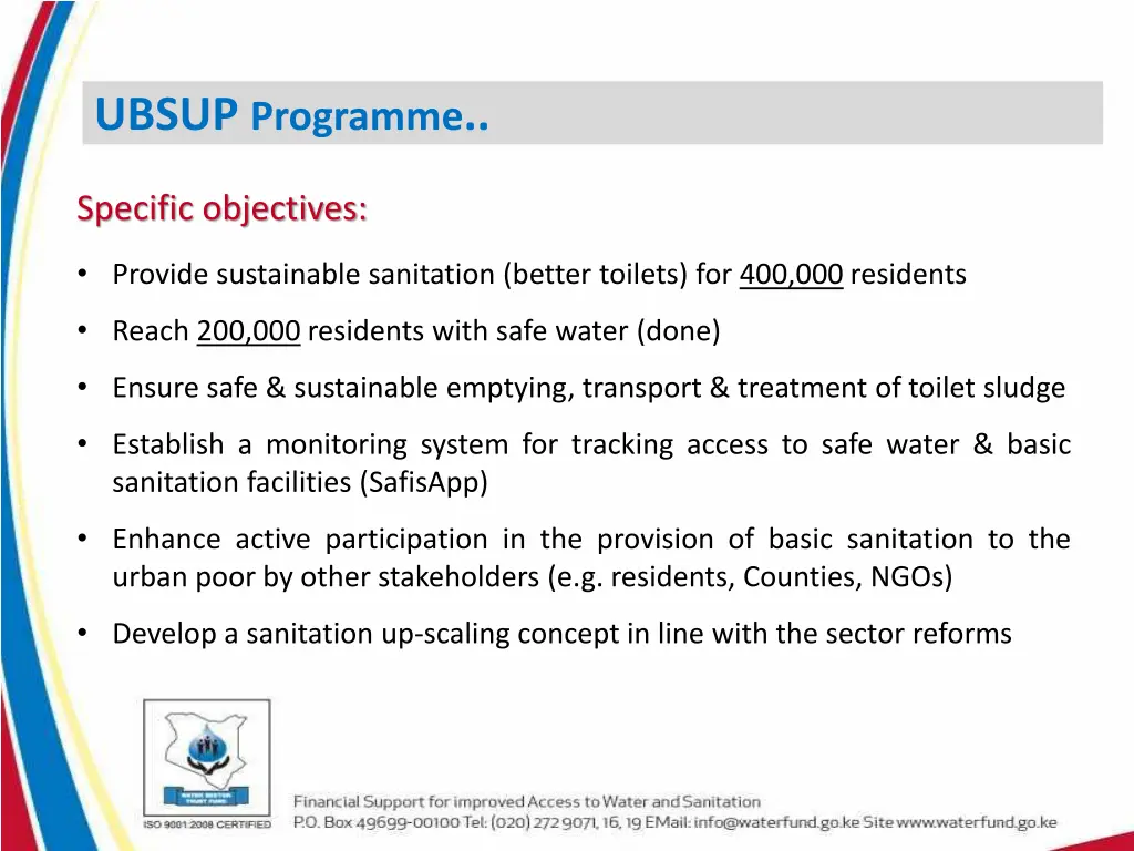 ubsup programme