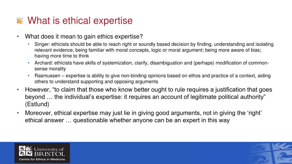 what is ethical expertise