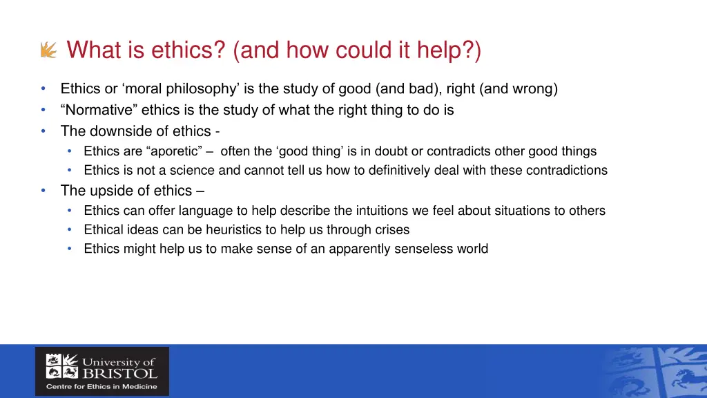 what is ethics and how could it help