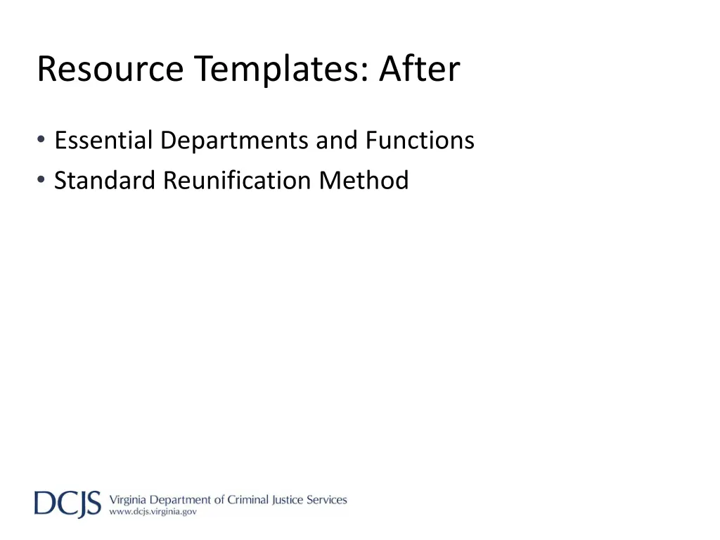 resource templates after