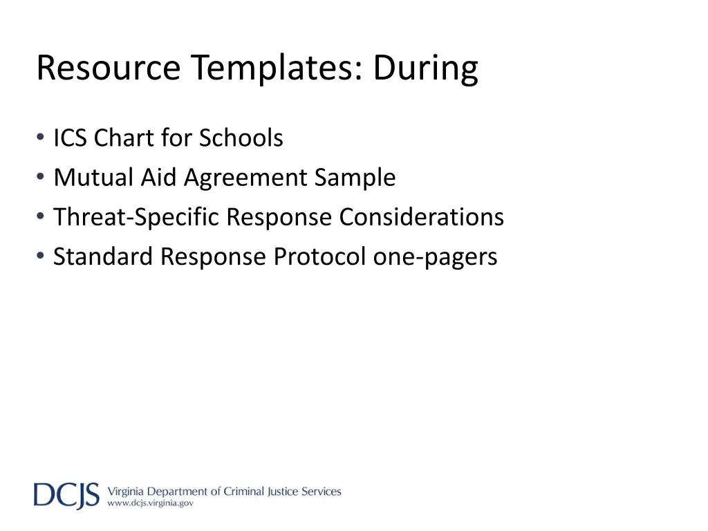 resource templates during
