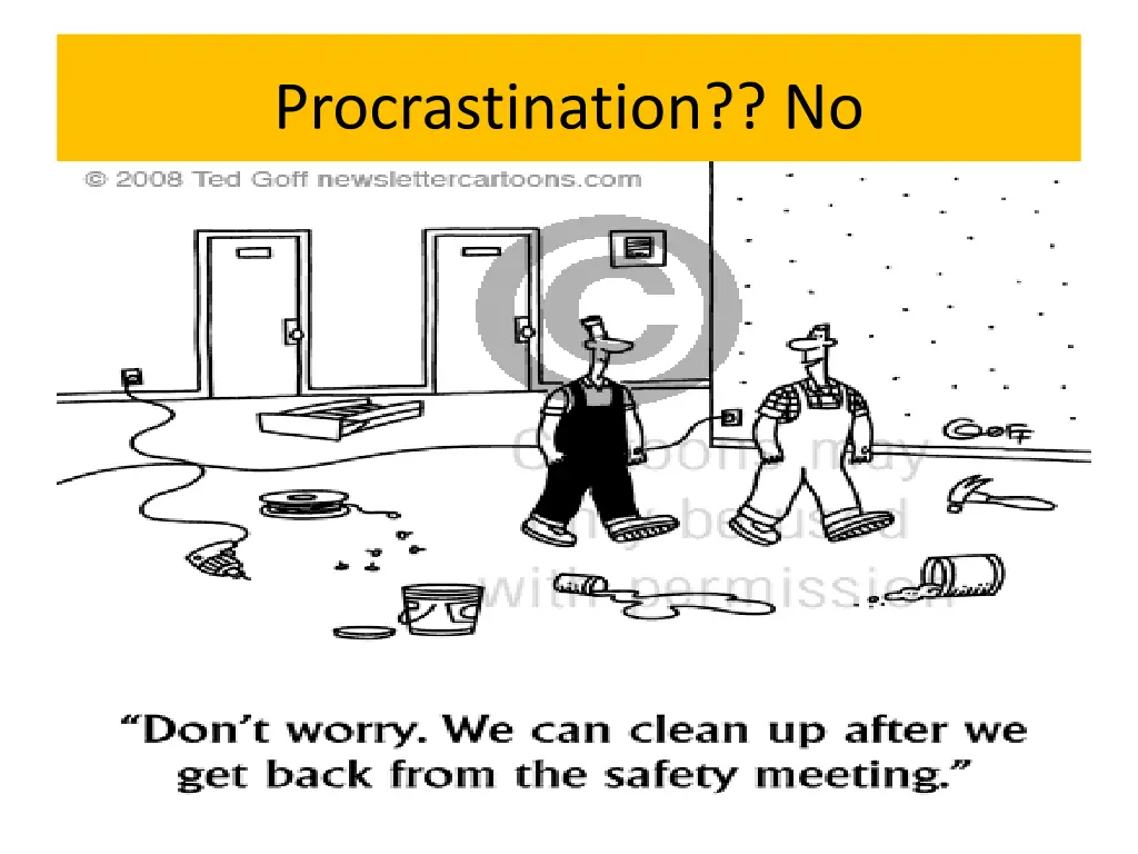 procrastination no