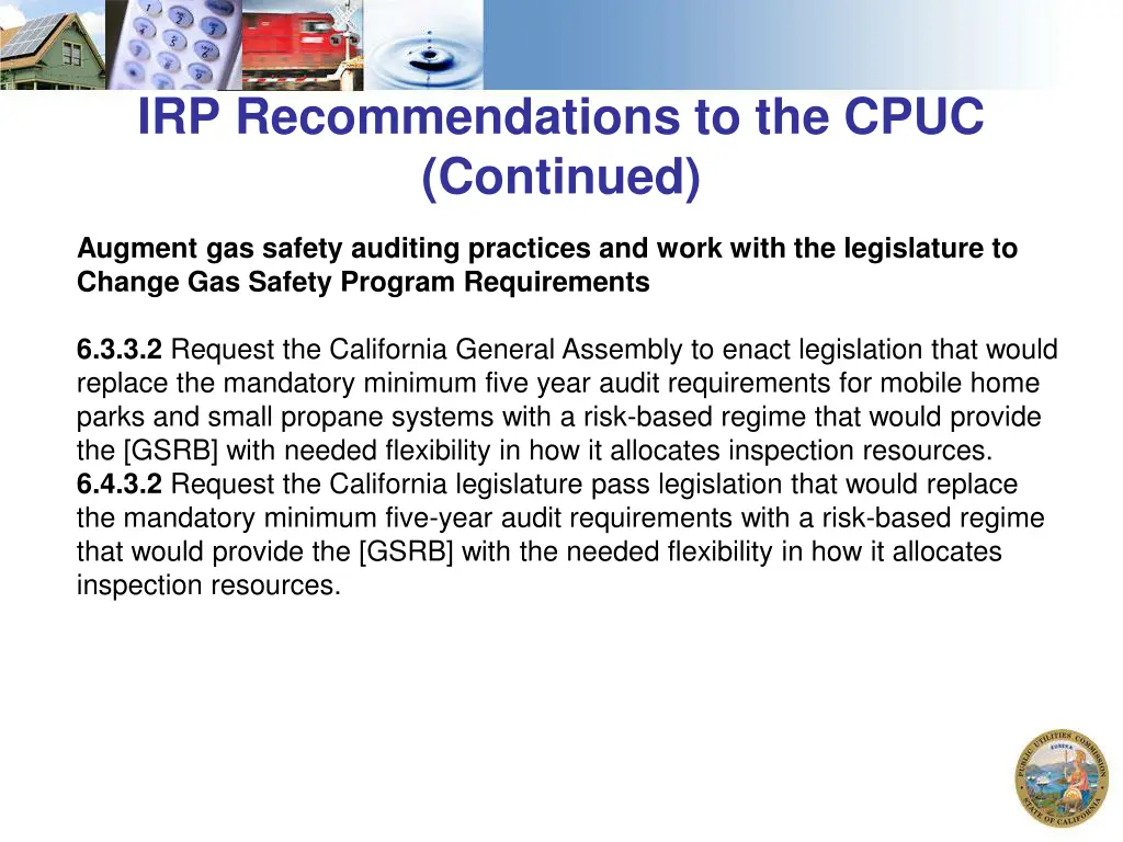 irp recommendations to the cpuc continued 4