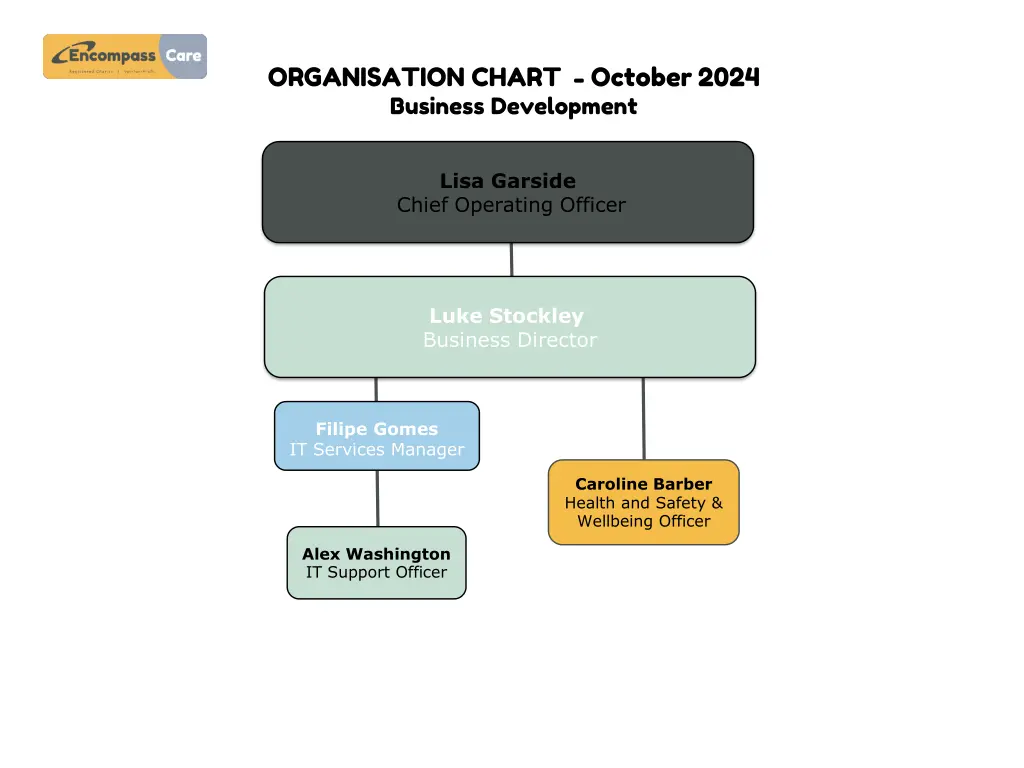 organisation chart october 2024 business