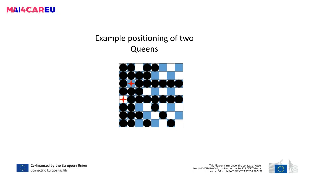 example positioning of two queens
