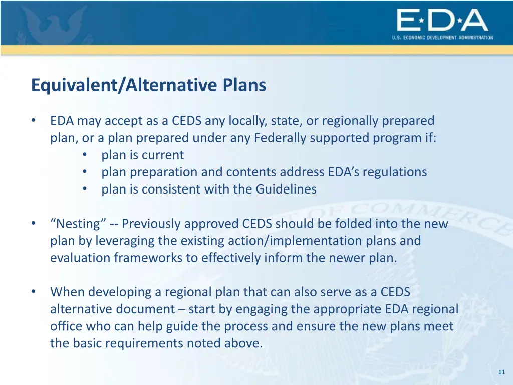 equivalent alternative plans