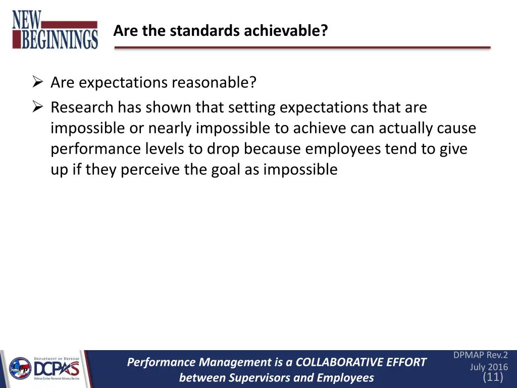 are the standards achievable