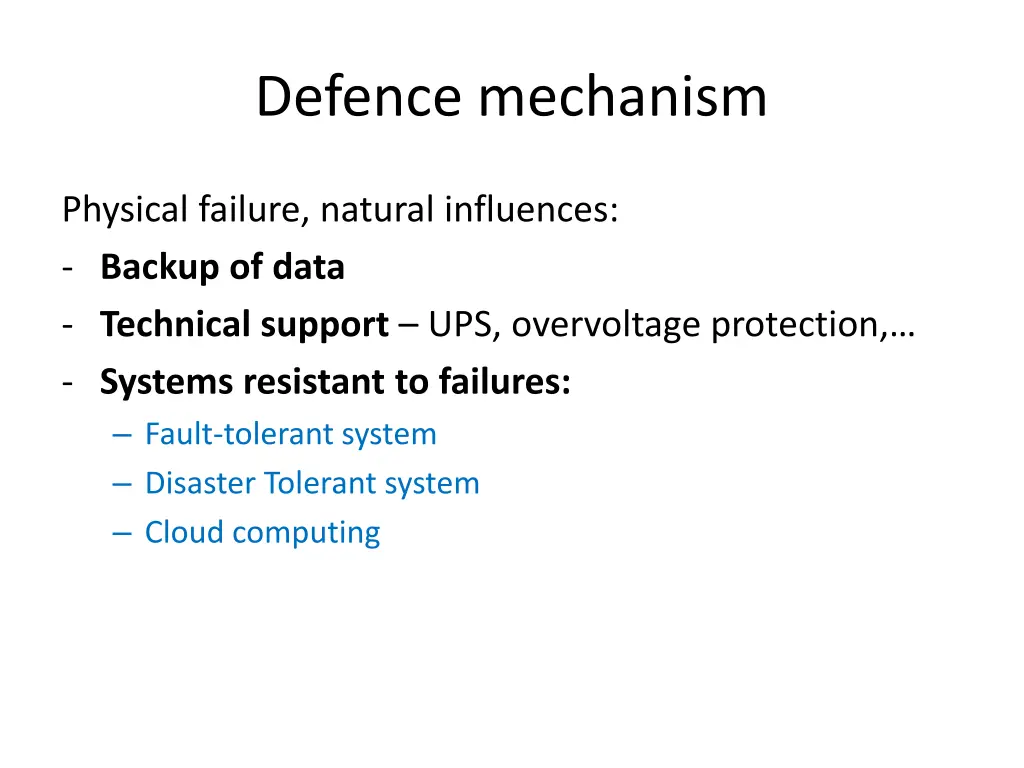 defence mechanism