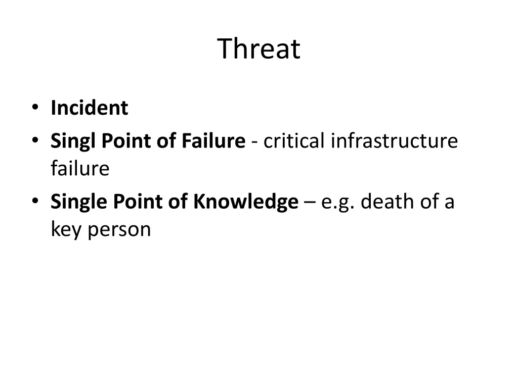 threat