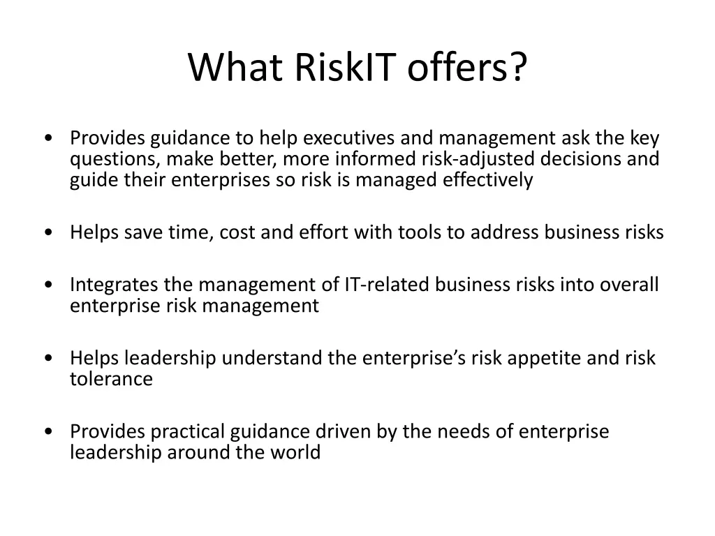 what riskit offers