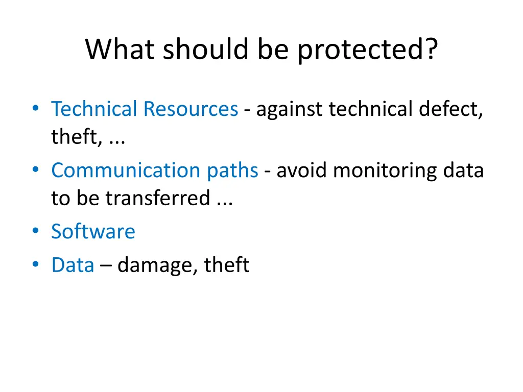 what should be protected