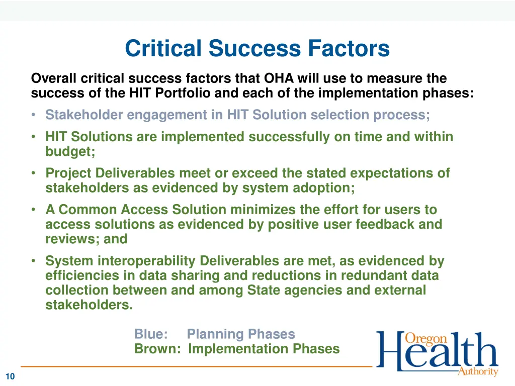 critical success factors