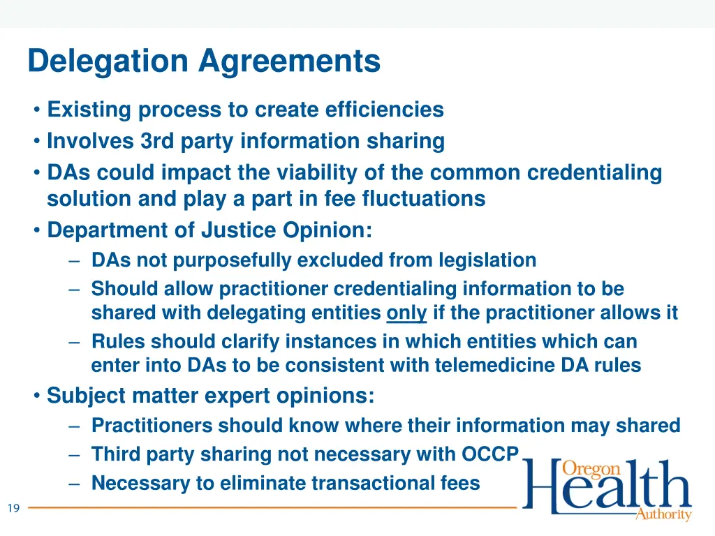 delegation agreements