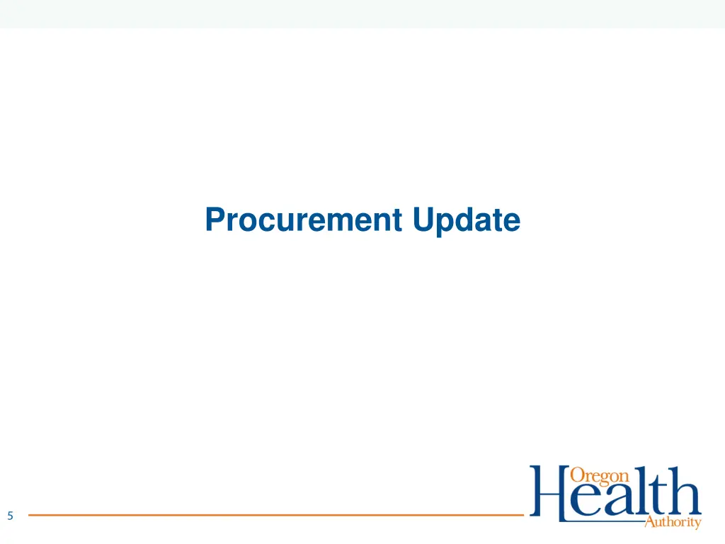 procurement update
