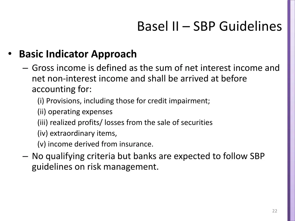 basel ii sbp guidelines 1