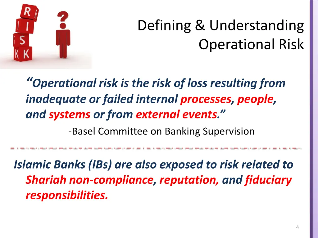 defining understanding operational risk