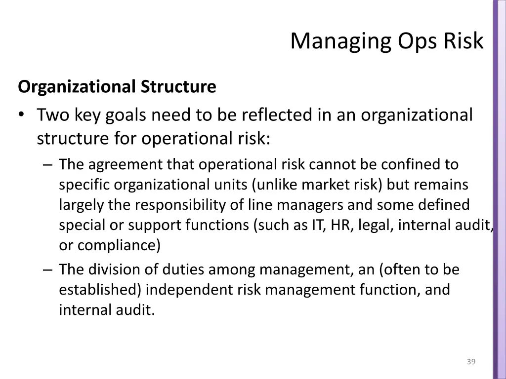 managing ops risk 2