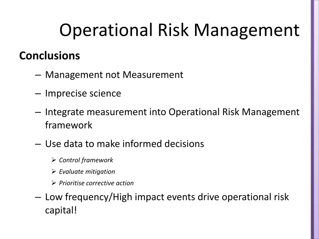 operational risk management