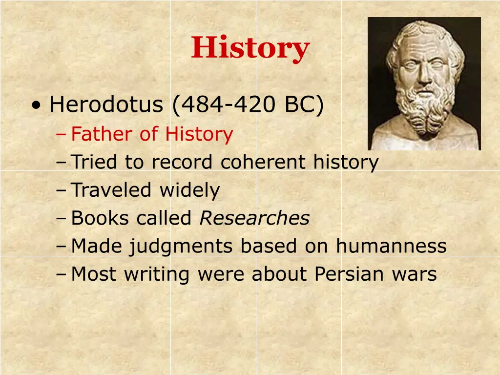 history