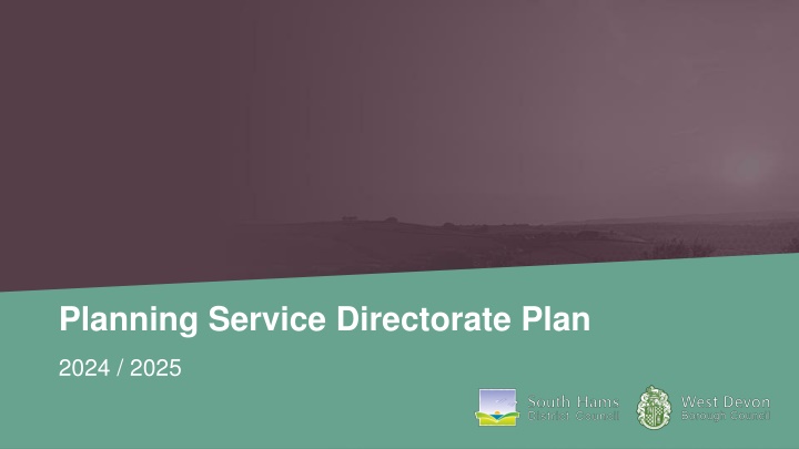 planning service directorate plan