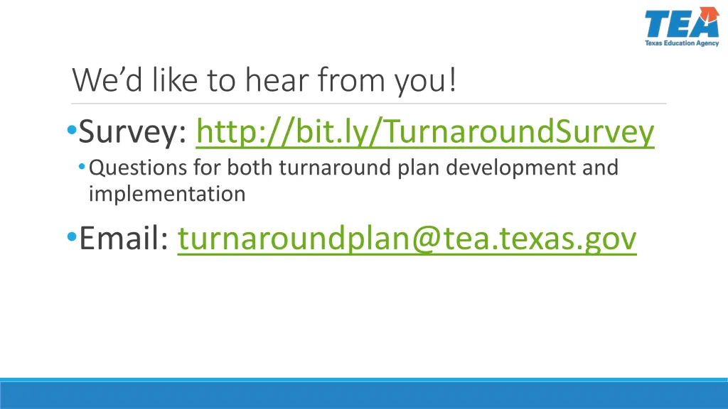 we d like to hear from you survey http