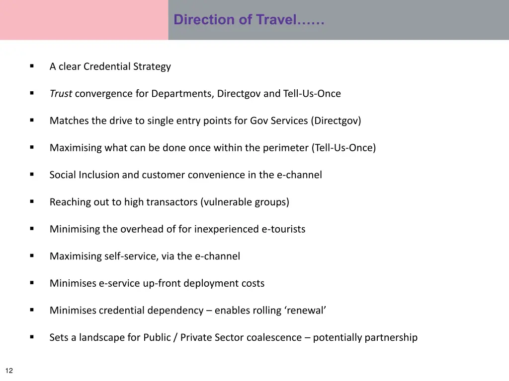direction of travel