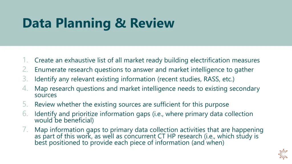 data planning review
