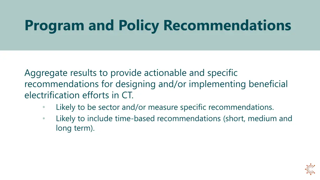 program and policy recommendations