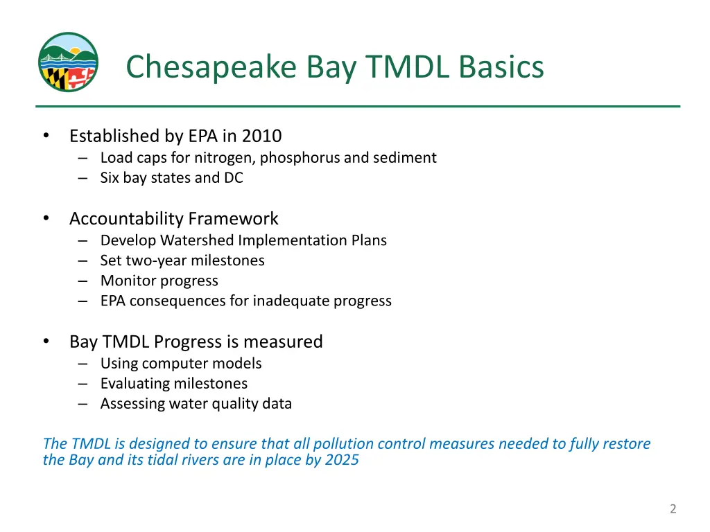 chesapeake bay tmdl basics
